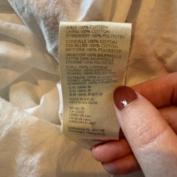 Anthropologie Boho Embroidered Cotton Midi Dress Sleeveless Festival Peasant L - Picture 11 of 11